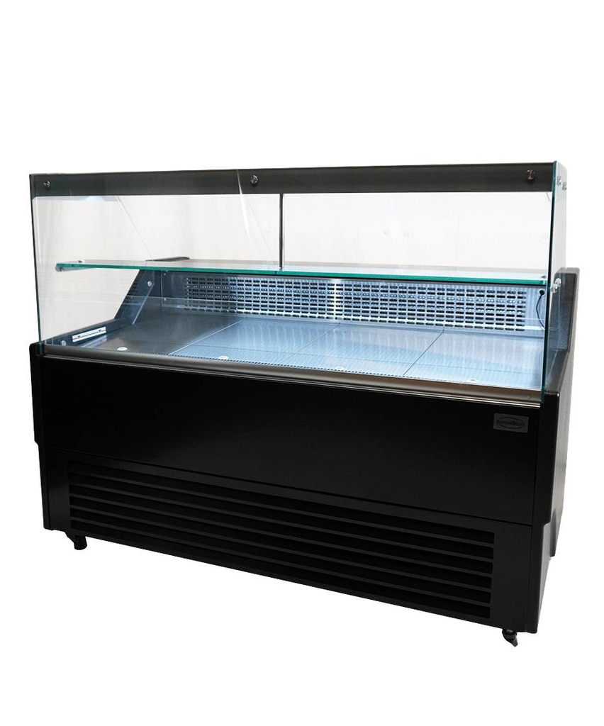 Kühlvitrine Wesley 2.0, schwarz / edelstahl