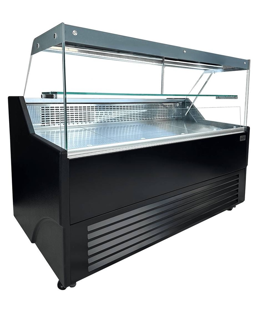 Kühlvitrine Wesley 2.5, schwarz / edelstahl