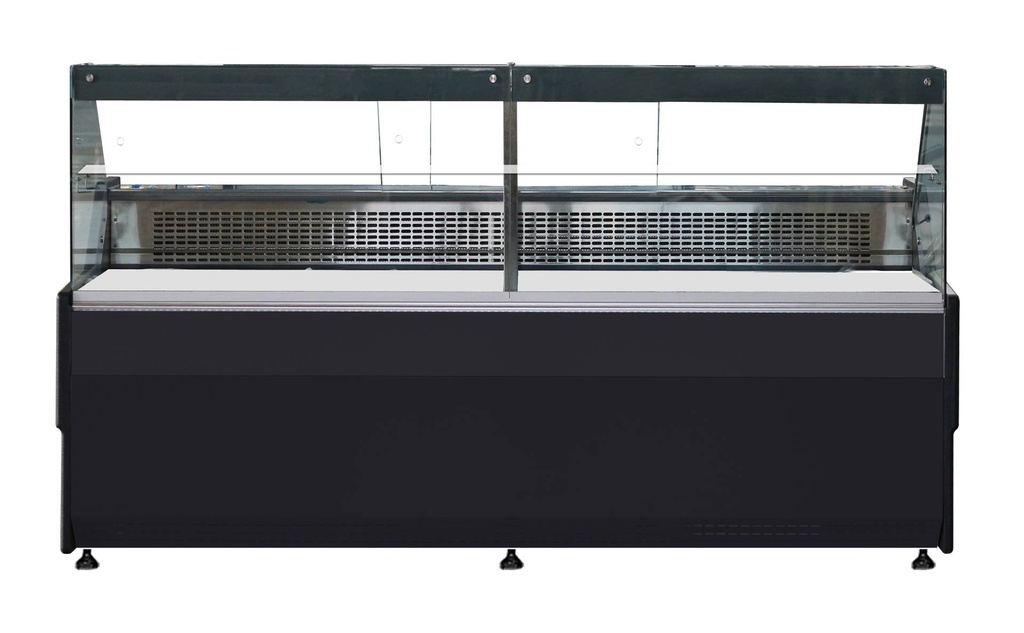 Kühlvitrine Wesley 2.5, schwarz / edelstahl