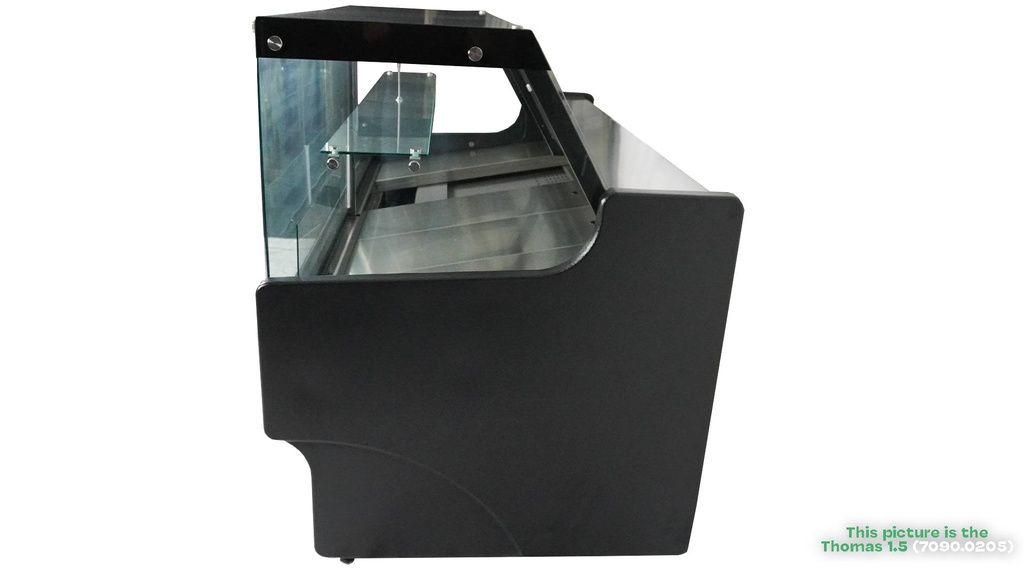 Kühlvitrine Thomas 1.3, 1330 x 940 x 1200 mm, schwarz