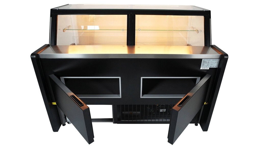 Kühlvitrine Thomas 1.5, 1580 x 940 x 1200 mm, schwarz