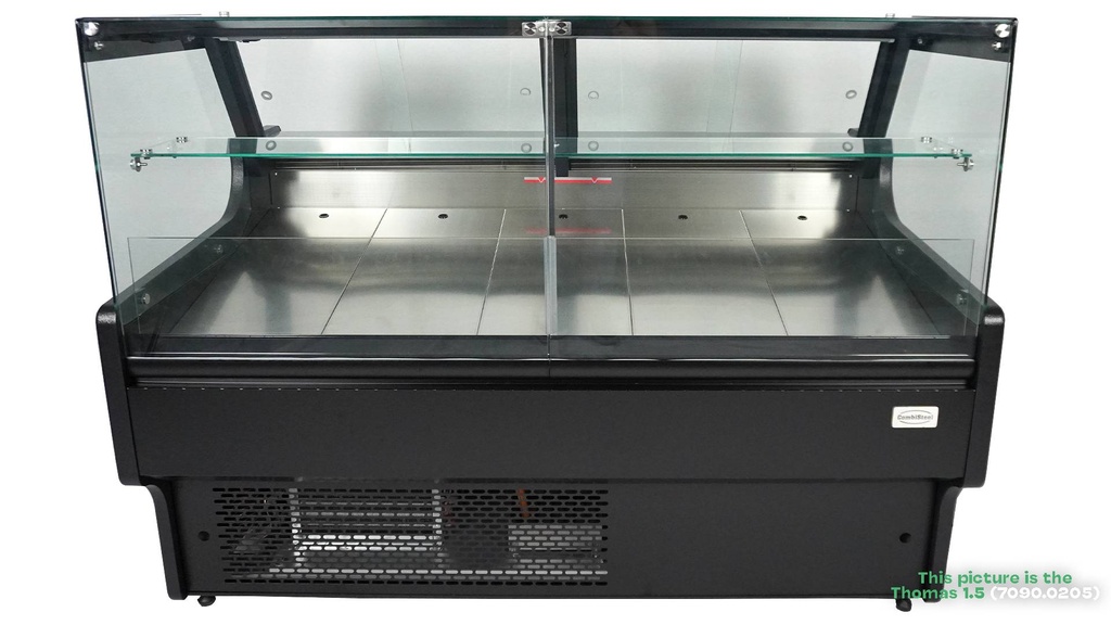 Kühlvitrine Thomas 2.0, 1955 x 940 x 1200 mm, schwarz