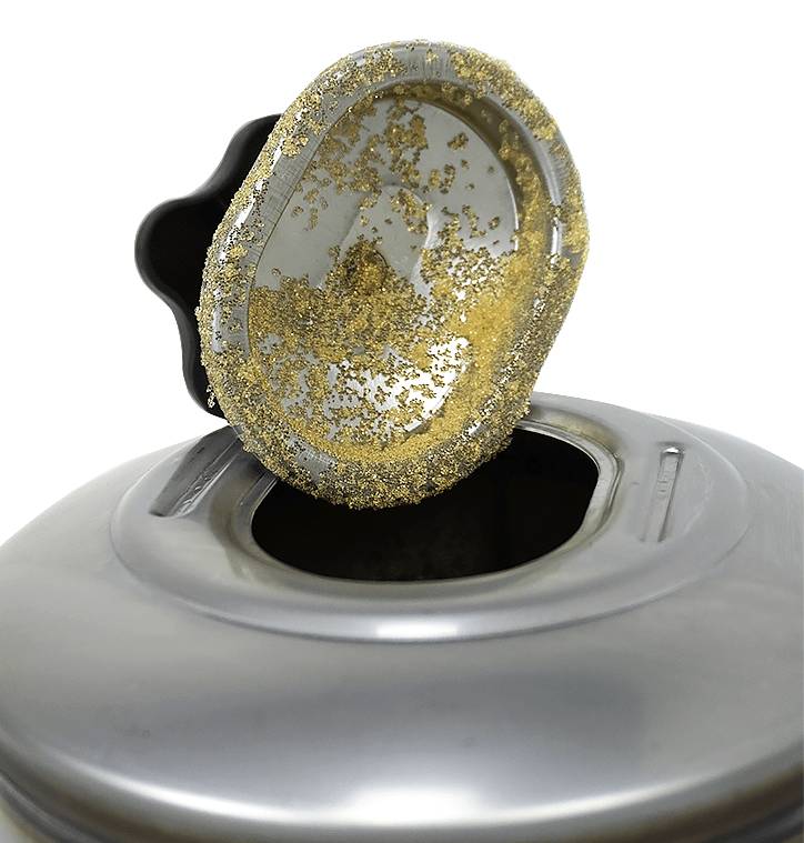Wasserenthärter aus Edelstahl, 185 x 185 x 400 mm