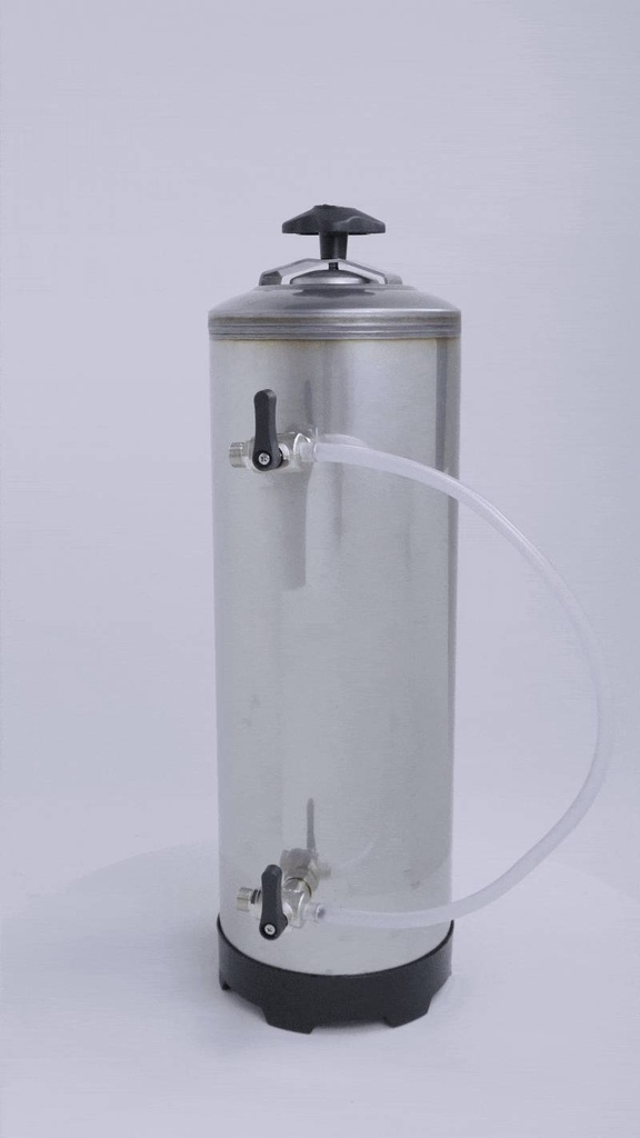 Wasserenthärter aus Edelstahl, 185 x 185 x 600 mm