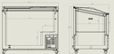 Tiefkühltruhe Glasdeckel, 297 L, 1043 x 659 x 879 mm, weiß