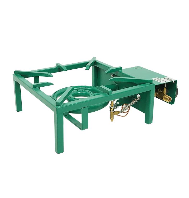 Gas-Wokbrenner, 11 kW, 350 x 475 x 150 mm, grün