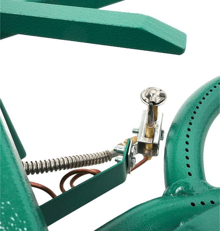 Gas-Wokbrenner, 11 kW, 350 x 475 x 150 mm, grün