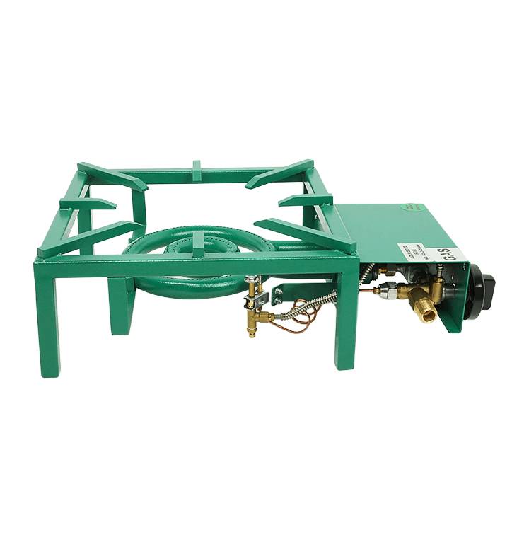 Gas-Wokbrenner, 8 kW, 350 x 475 x 150 mm, grün