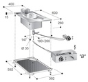 Elektrofriteusen, 1 x 10 L, 400 x 600 x 356 mm, 10 L