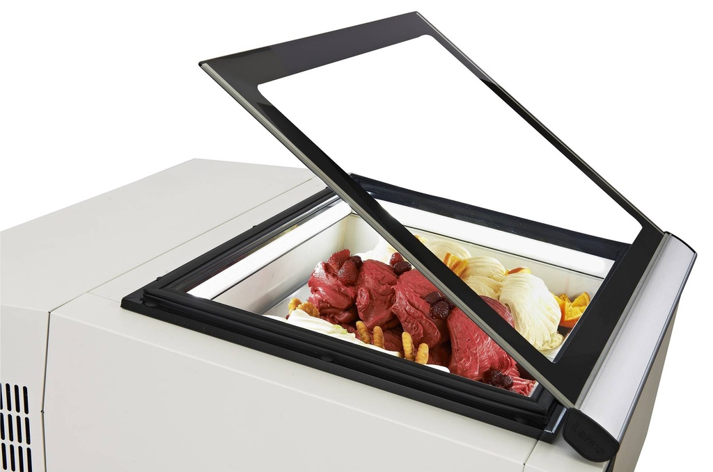 Tischmodell Speiseisvitrine mit Bedienung, 670 x 750 x 375 mm, weiß