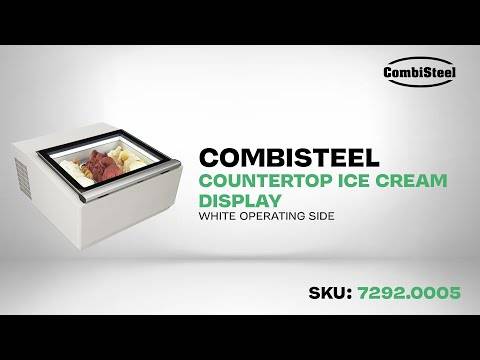 Tischmodell Speiseisvitrine mit Bedienung, 670 x 750 x 375 mm, weiß