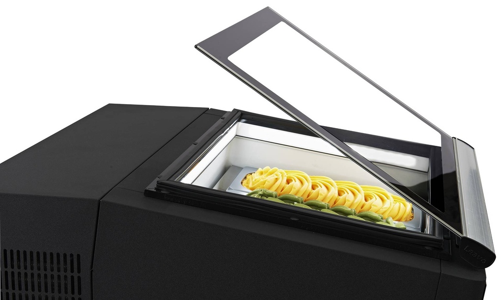 Tischmodell Speiseisvitrine mit Bedienung, 670 x 750 x 375 mm, schwarz