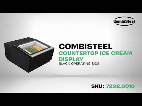Tischmodell Speiseisvitrine mit Bedienung, 670 x 750 x 375 mm, schwarz