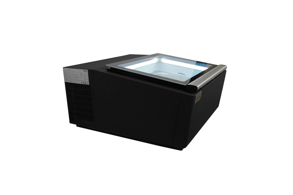 Tischmodell Speiseisvitrine mit Bedienung, 670 x 750 x 375 mm, schwarz