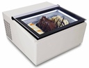 Tischmodell Speiseisvitrine mit Kundenseite, 670 x 750 x 375 mm, weiß