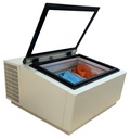 Tischmodell Speiseisvitrine mit Kundenseite, 670 x 750 x 375 mm, weiß