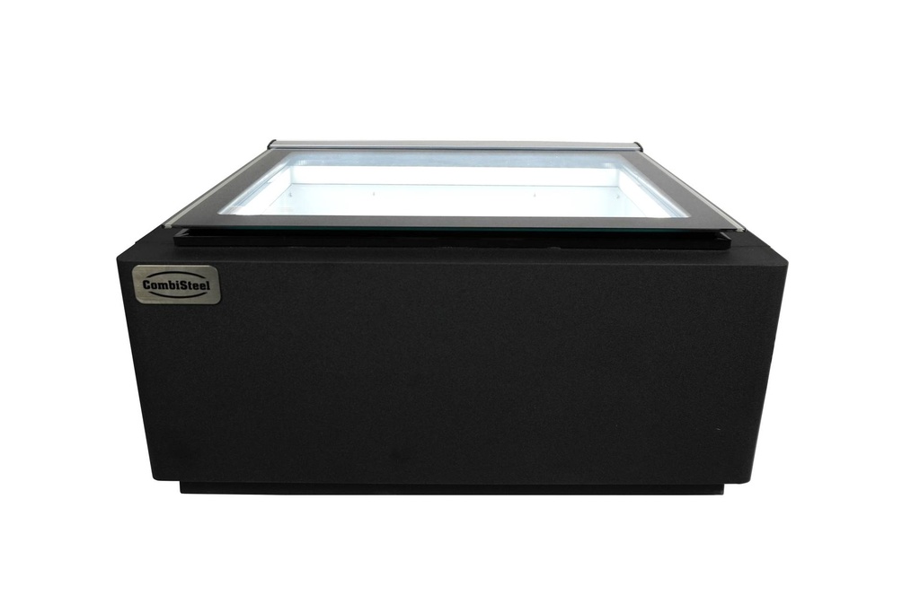 Tischmodell Speiseisvitrine mit Kundenseite, 670 x 750 x 375 mm, schwarz
