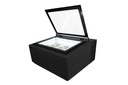 Tischmodell Speiseisvitrine mit Kundenseite, 670 x 750 x 375 mm, schwarz