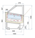 Speiseisvitrine Millenium 16, 1496 x 1054 x 1356 mm