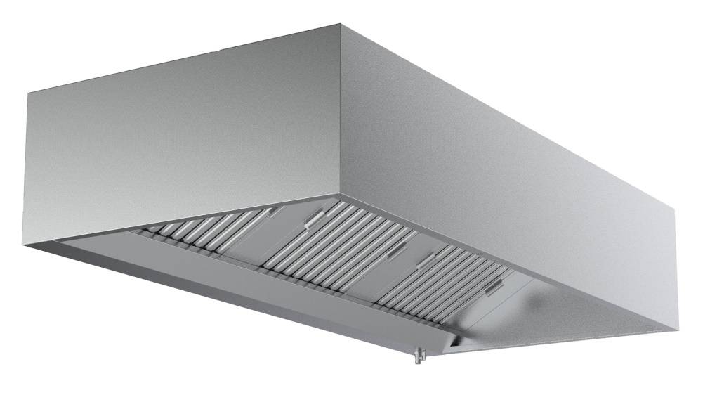 950 Wandhauben aus Edelstahl, 2400 x 950 x 400 mm
