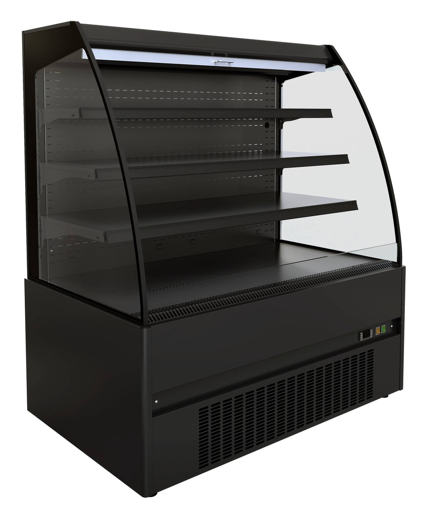 Kühlvitrine Noah 1.5, 1510 x 665 x 1500 mm, schwarz