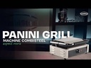 Kontaktgrill Panini aus Edelstahl, 440 x 410 x 190 mm
