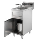 Elektro Friteuse aus Edelstahl, 1 x 12 L, 6 kW, 400 x 700 x 850 mm
