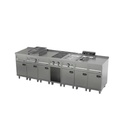 Elektro Friteuse aus Edelstahl, 1 x 12 L, 9 kW, 400 x 700 x 850 mm