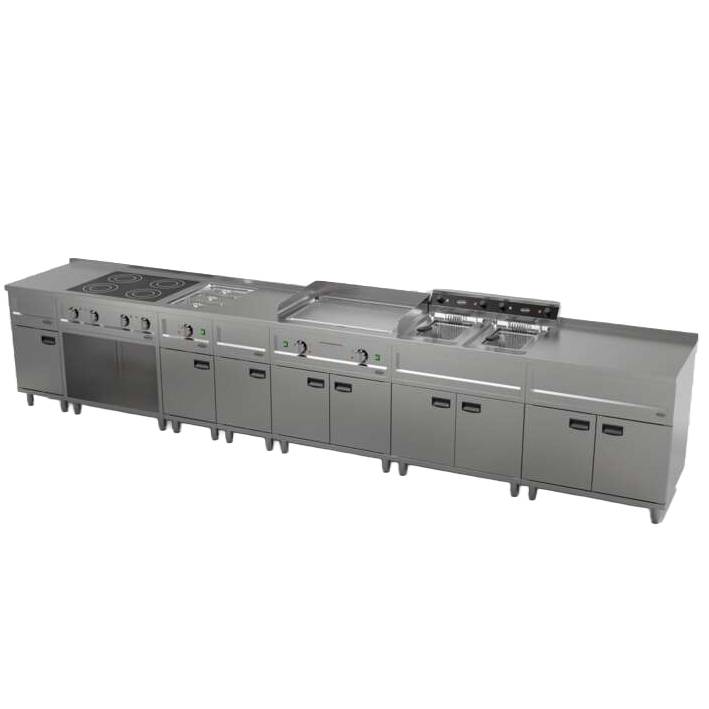 Elektro Friteuse aus Edelstahl, 2 x 12 L, 2 x 9 kW, 800 x 700 x 850 mm