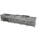 Elektro Friteuse aus Edelstahl, 2 x 12 L, 2 x 9 kW, 800 x 700 x 850 mm