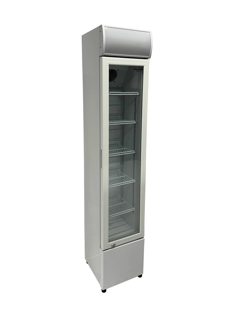 Kühlschrank Glastür Schmall, 360 x 422 x 1880 mm, weiß