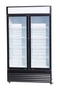 Kühlschrank 2 Glastüren BEZ-750 GD, 1120 x 610 x 1965 mm