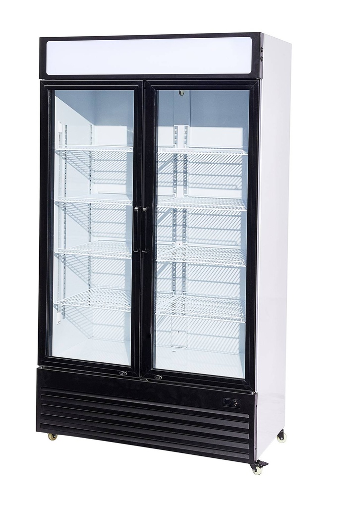 Kühlschrank 2 Glastüren BEZ-750 GD, 1120 x 610 x 1965 mm
