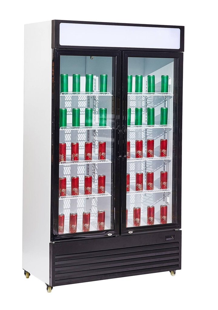 Kühlschrank 2 Glastüren BEZ-750 GD, 1120 x 610 x 1965 mm