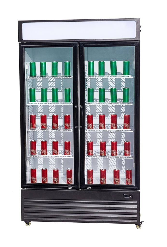 Kühlschrank 2 Glastüren BEZ-750 GD, 1120 x 610 x 1965 mm