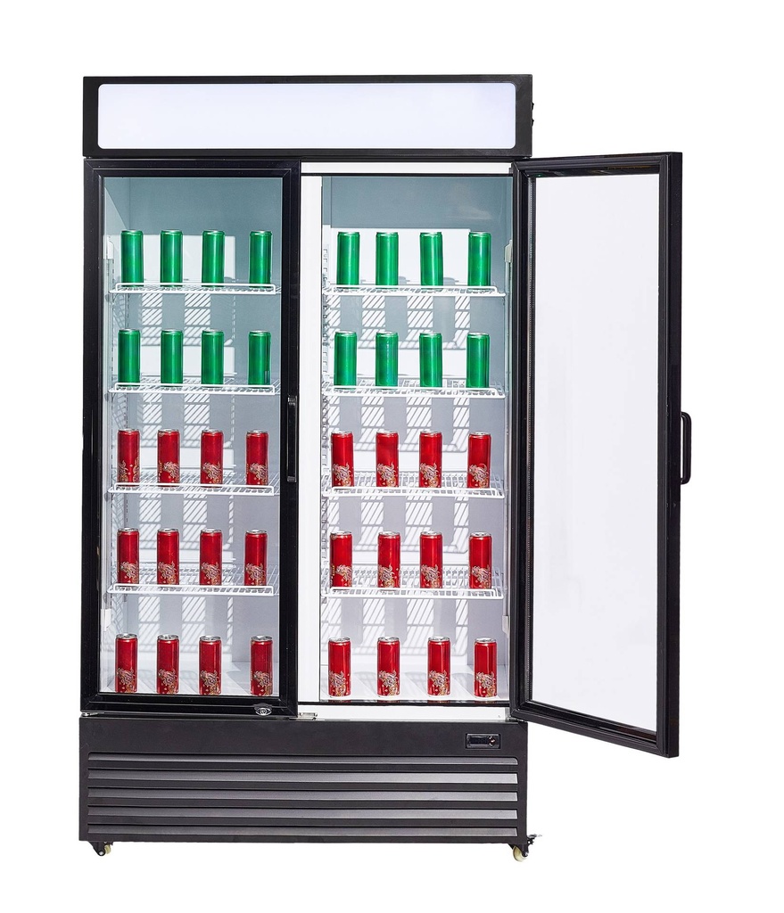 Kühlschrank 2 Glastüren BEZ-750 GD, 1120 x 610 x 1965 mm
