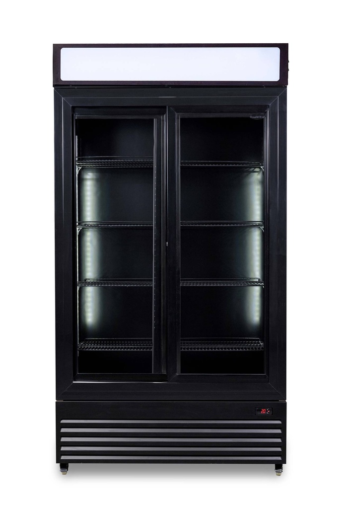 Kühlschrank mit Schiebeglastüren BEZ-780 SL, schwarz