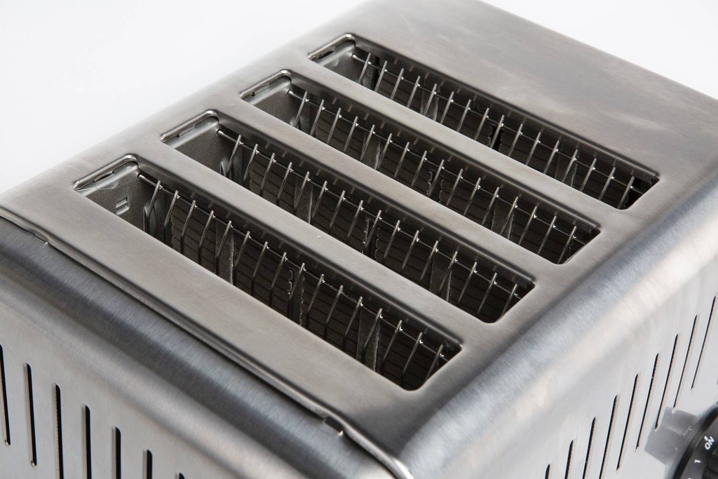 Toaster 4 aus Edelstahl, 290 x 260 x 220 mm