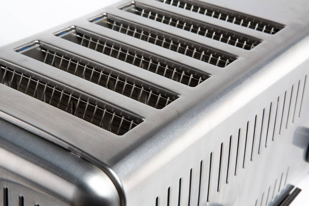 Toaster 6 aus Edelstahl, 420 x 260 x 220 mm