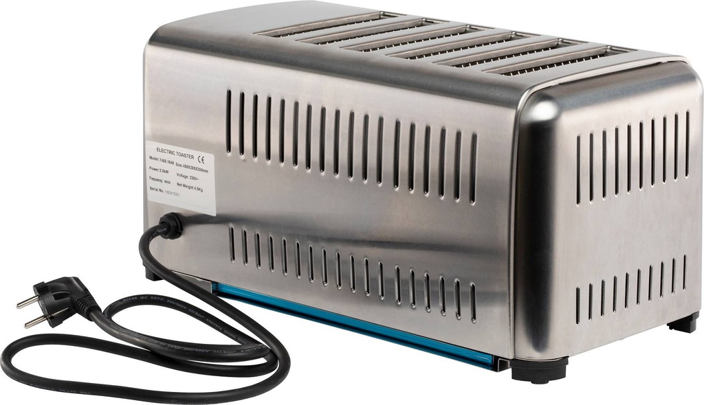 Toaster 6 aus Edelstahl, 420 x 260 x 220 mm