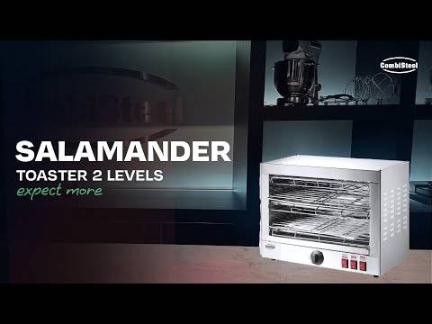 Salamander Toaster 2 aus Edelstahl, 490 x 250 x 380 mm