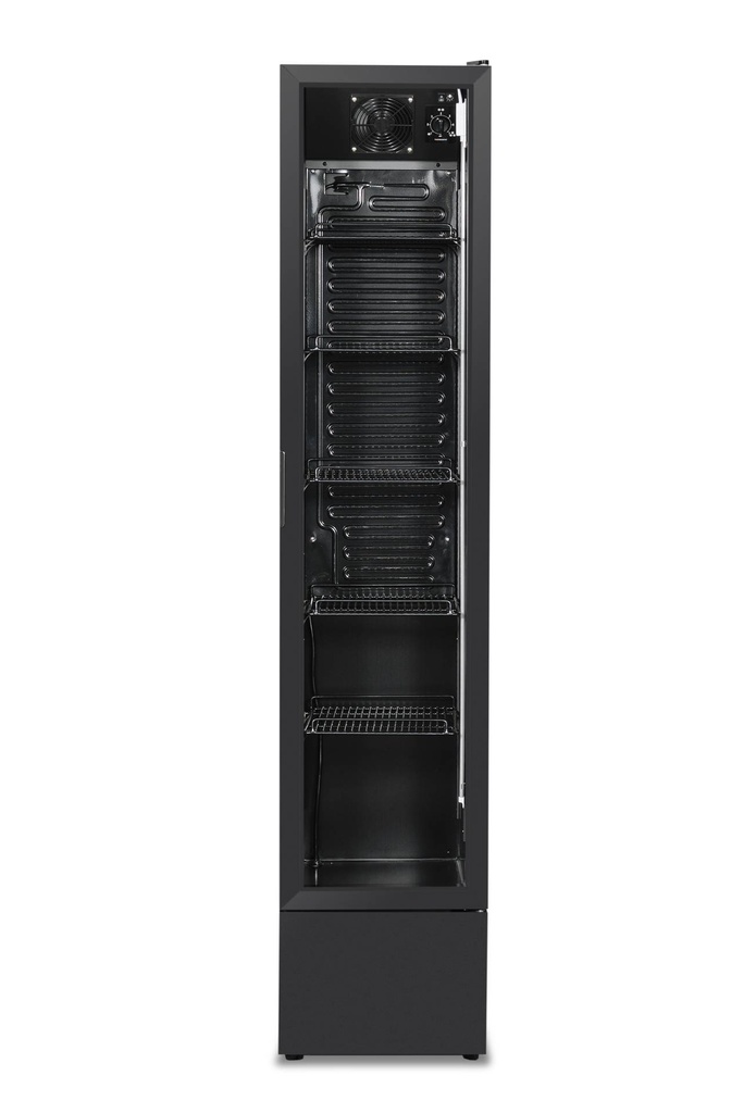 Kühlschrank Glastür, 390 x 470 x 1880 mm, schwarz