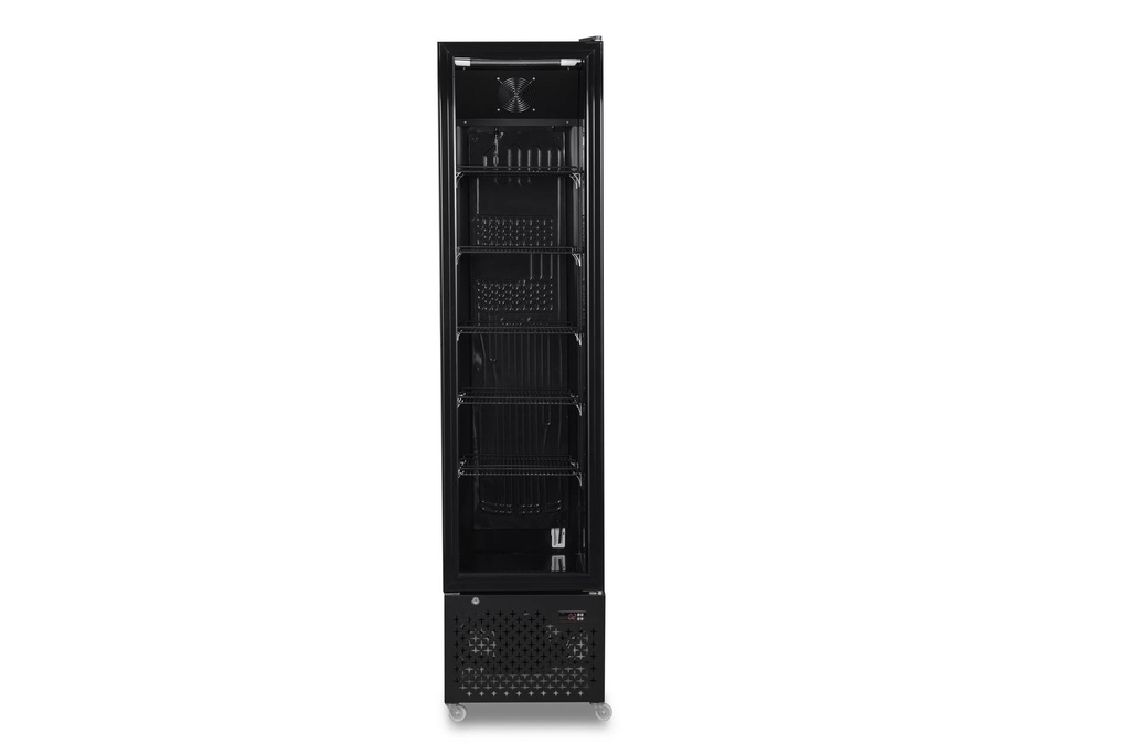 Kühlschrank Glastür, 460 x 560 x 1915 mm, schwarz