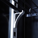 Kühlschrank 2 Glastüren, 1120 x 597 x 2100 mm, schwarz