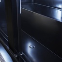 Kühlschrank 2 Glastüren, 1120 x 597 x 2100 mm, schwarz