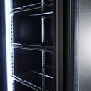Kühlschrank 2 Glastüren, 1120 x 597 x 2100 mm, schwarz