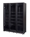 Kühlschrank 3, 1600 x 600 x 2100 mm, 1200 L, schwarz