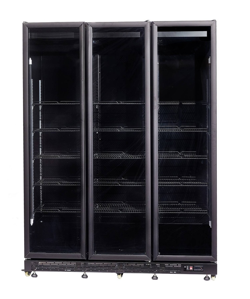 Kühlschrank 3, 1600 x 600 x 2100 mm, 1200 L, schwarz