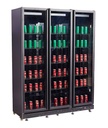 Kühlschrank 3, 1600 x 600 x 2100 mm, 1200 L, schwarz
