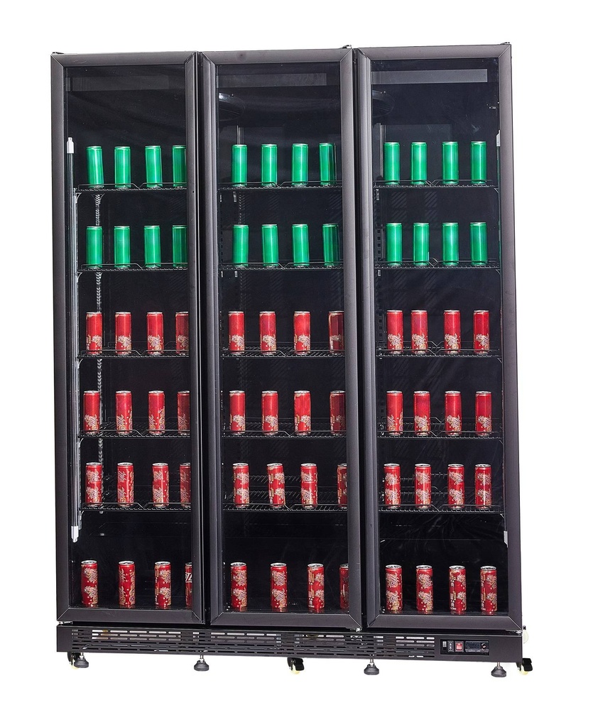 Kühlschrank 3, 1600 x 600 x 2100 mm, 1200 L, schwarz